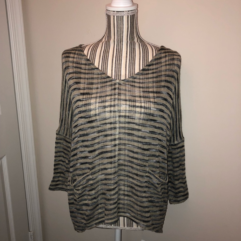 Eyeshadow Striped Knit Sweater
